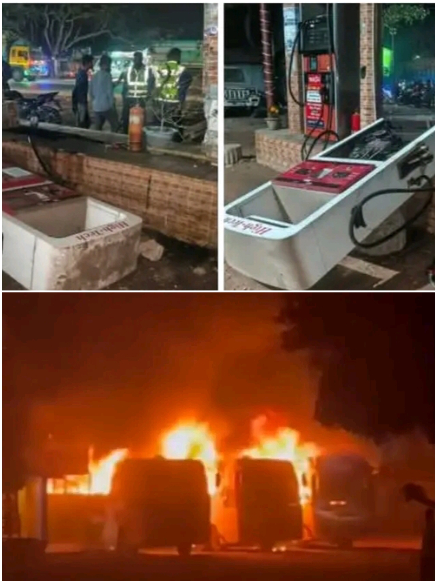 ঝিনাইদহে যুবককে পিটিয়ে হত্যার প্রতিবাদে তেল পাম্প ভাঙচুর ও বাসে আগুন