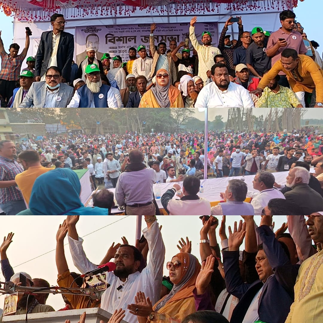 নাসিরনগরে জনসমুদ্রে রূপ নিল এডভোকেট একেএম কামরুজ্জামান মামুনের ‘ঘোড়া’ মার্কার নির্বাচনী জনসভা