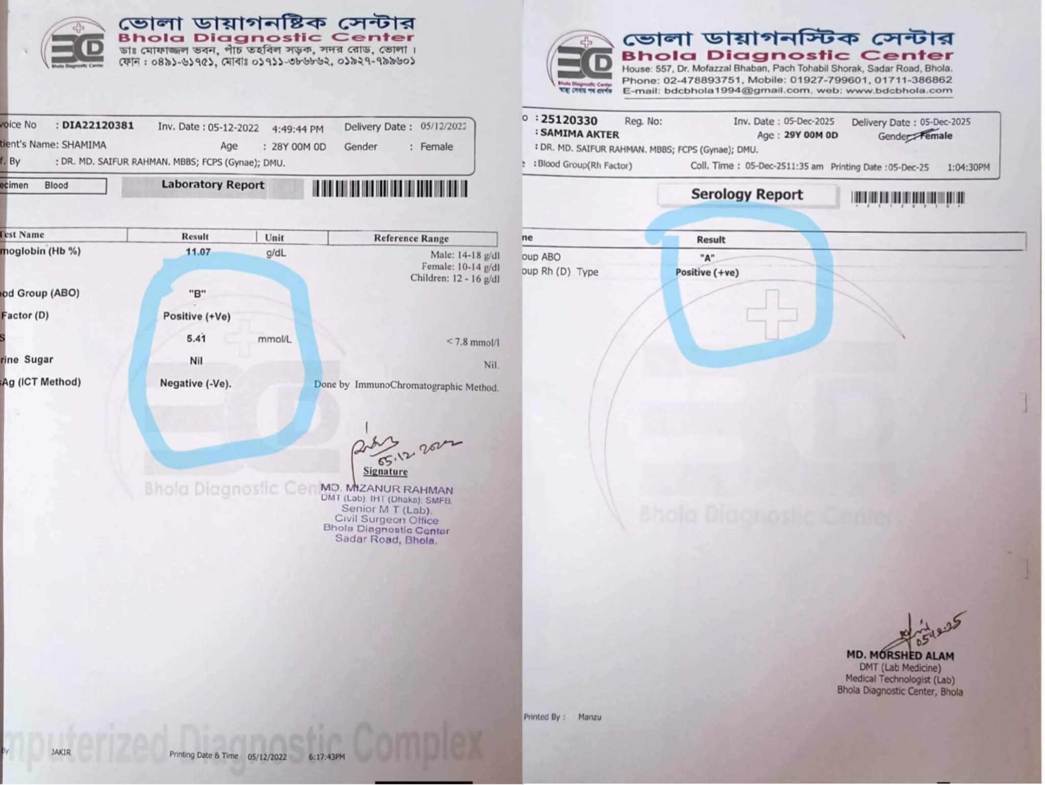 ভোলার ডায়াগনস্টিক সেন্টারে রক্ত পরীক্ষার ভুল রিপোর্ট: জনমনে আতঙ্ক