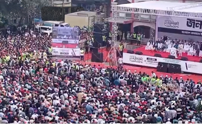 জামায়াত আমীরের নির্বাচনী প্রথম জনসভা