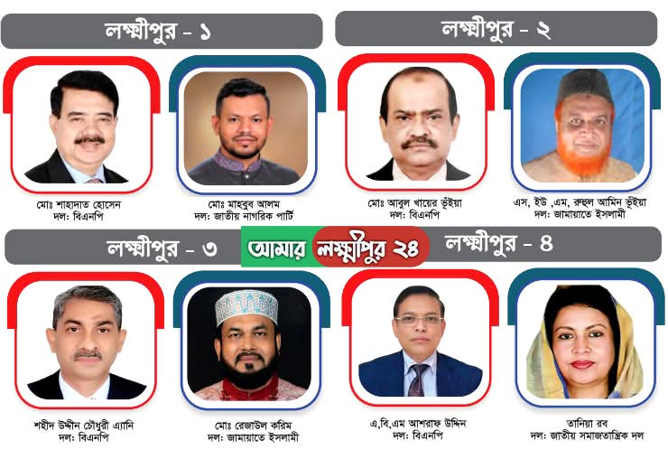 আসন্ন জাতীয় সংসদ নির্বাচনে লক্ষ্মীপুরের ৪টি আসনেই বিএনপির প্রাধান্য